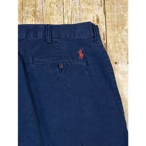 Polo Ralph Lauren Tyler Shorts Navy Blue Pleated Pony Logo Size 36